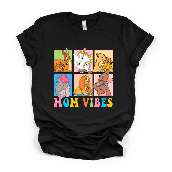 Tops - Mom Vibes T-Shirt – Cute Cartoon Inspired Mom Shirt – Motherhood Graphic